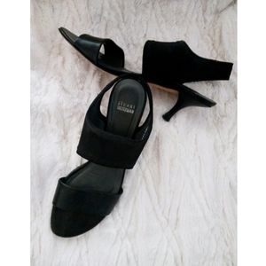 Stuart Weitzman Black Leather Sandals 9.5